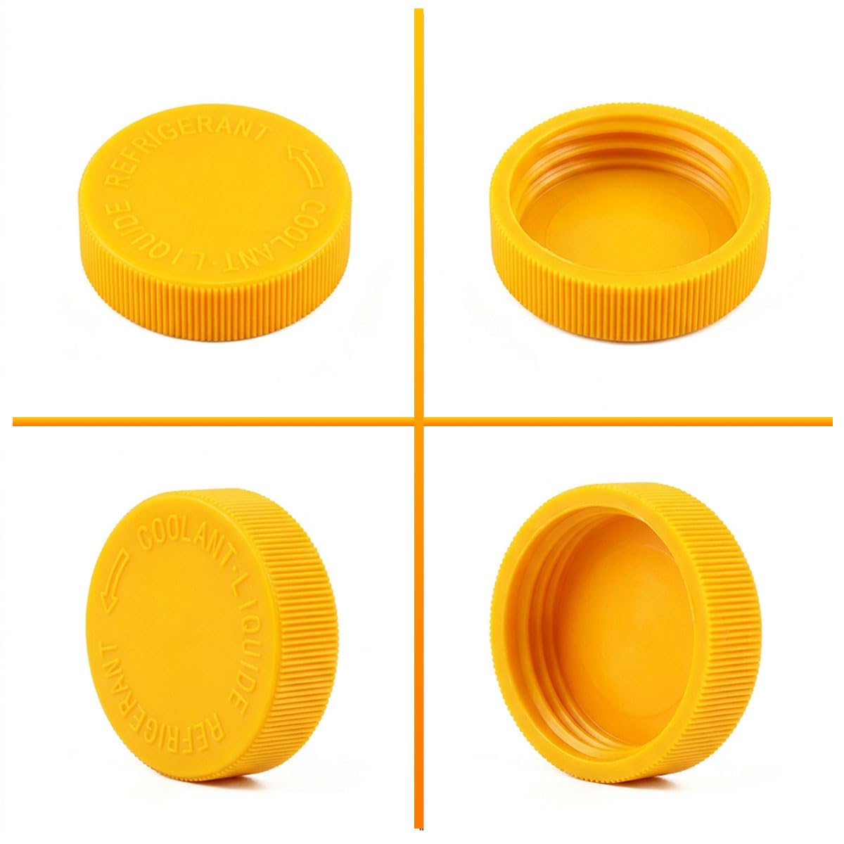 2 Pack Coolant Reservoir Cap, Radiator Overflow Tank Lid Cap, Black - Image 3