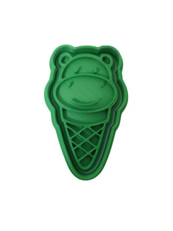 9cm Ice Cream Hippo Cookie Cutter and Matching Embosser for Cookies Biscuits