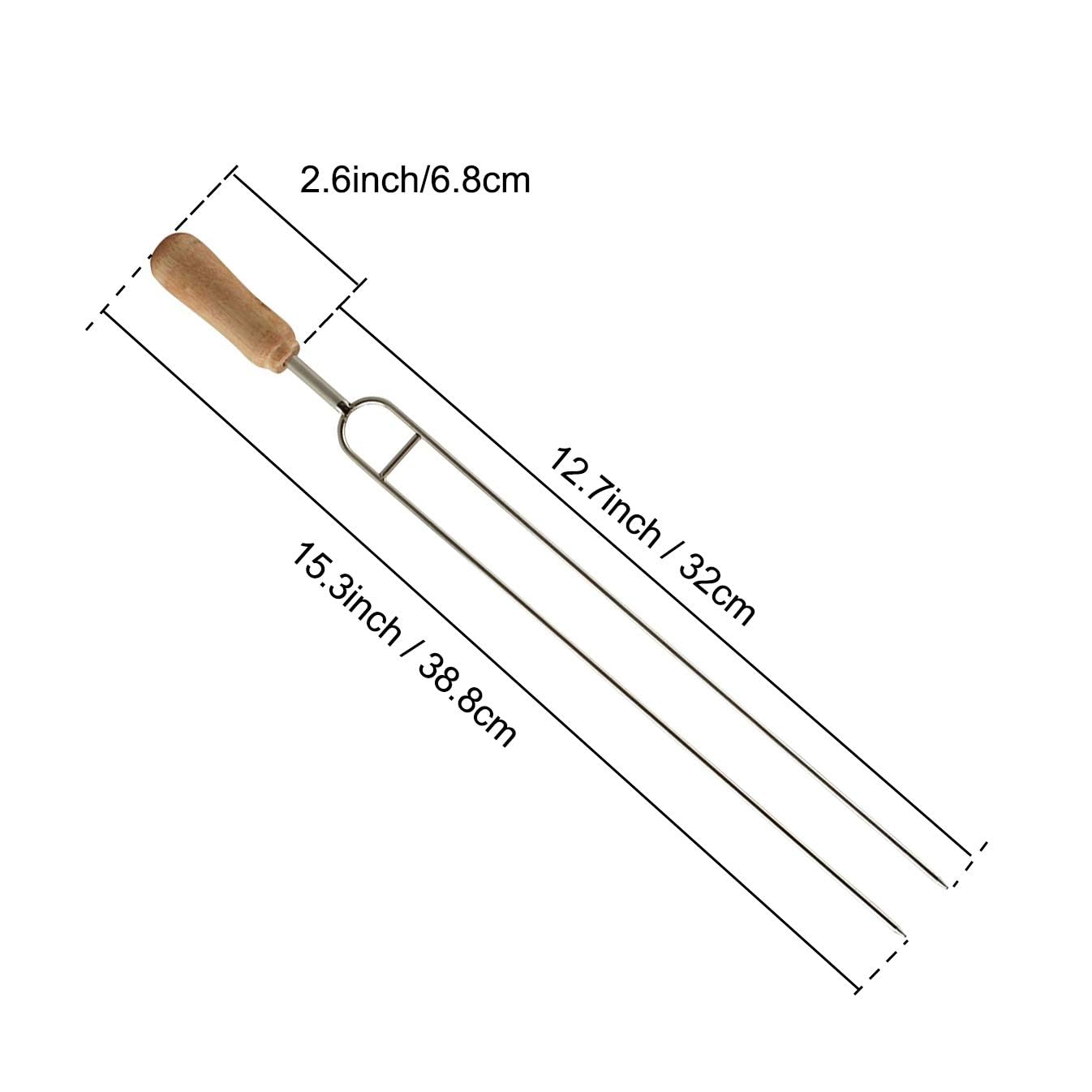 Double Prongs BBQ Skewers Barbecue Shish Kebab Skewers Stainless Steel - Image 2