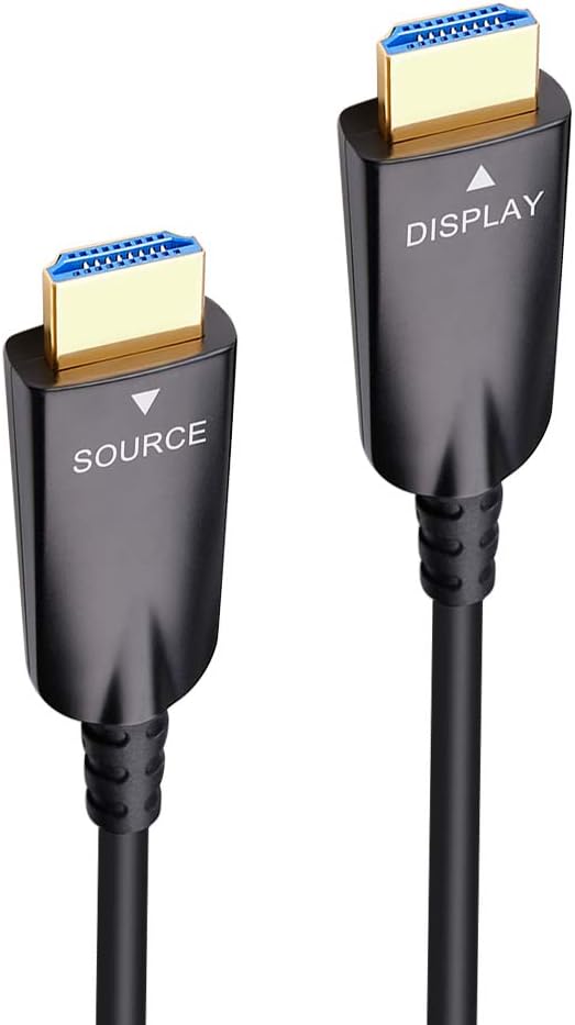 HDMI Cable with 1080p 60Hz 4K 30Hz HDMI Fiber Optic Technologies-(8m,Black)25ft - Image 3