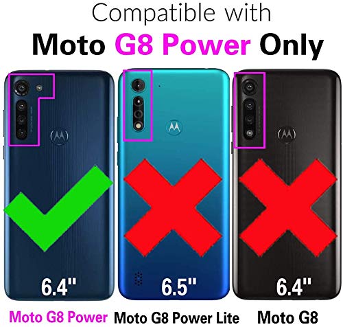 Moto G8 Power Slim TPU Protective Case w Tempered Glass Screen Protector Cover - Image 2