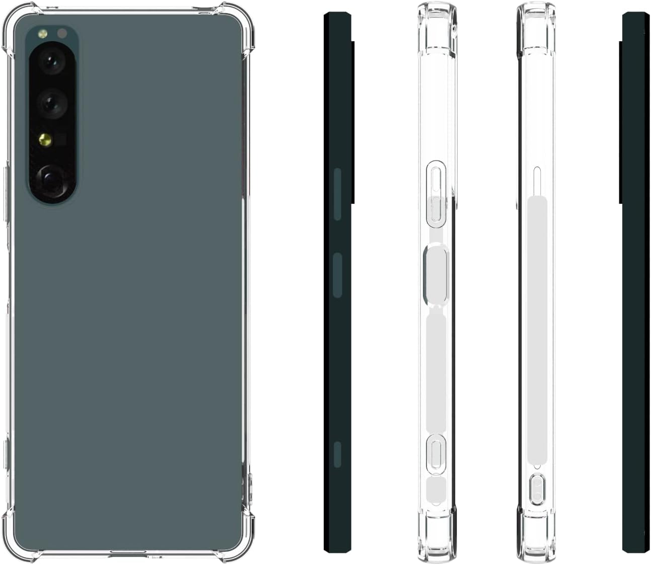 For Sony Xperia 1 IV Clear TPU Four Corners Transparent Soft Case - Image 2