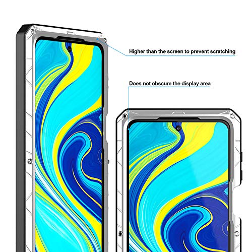 Redmi Note 9s Case, Redmi Note 9s Case Heavy Duty, Armor Hybrid (Sliver) - Image 5