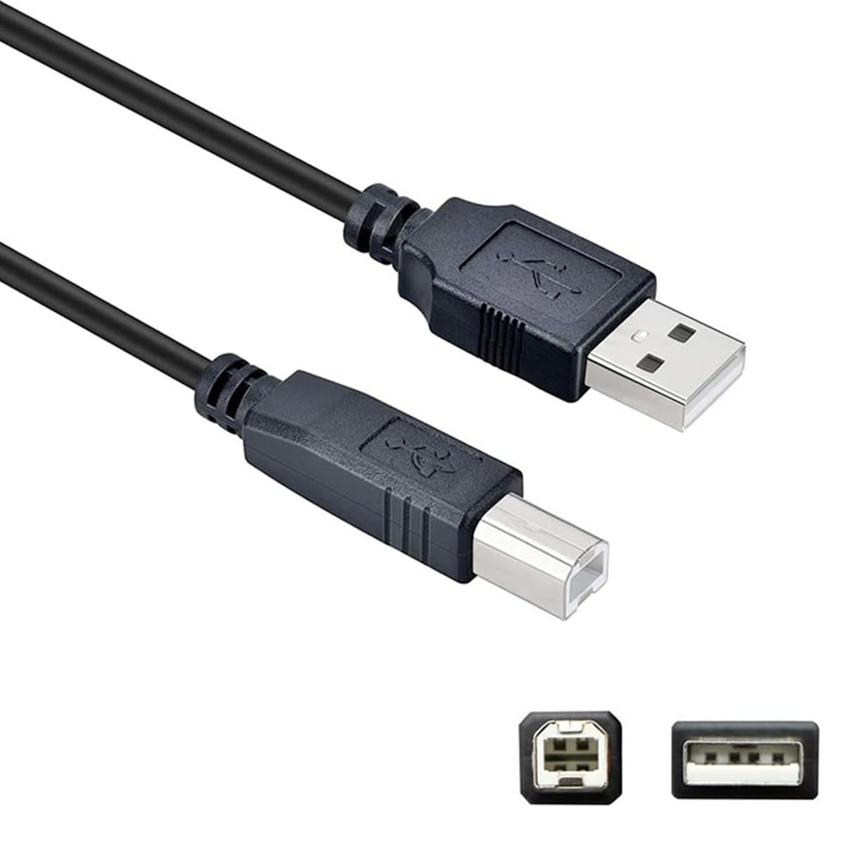 USB-A to USB-B 2.0 Cable, USB 2.0 Cable 1m/3.3ft for Printer or External Hard - Image 2