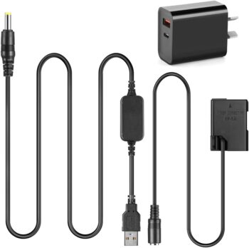 Mobile Power Adapter USB Cable+QC3.0 Charger + EP5A EP-5A EN-EL14 Dummy Battery