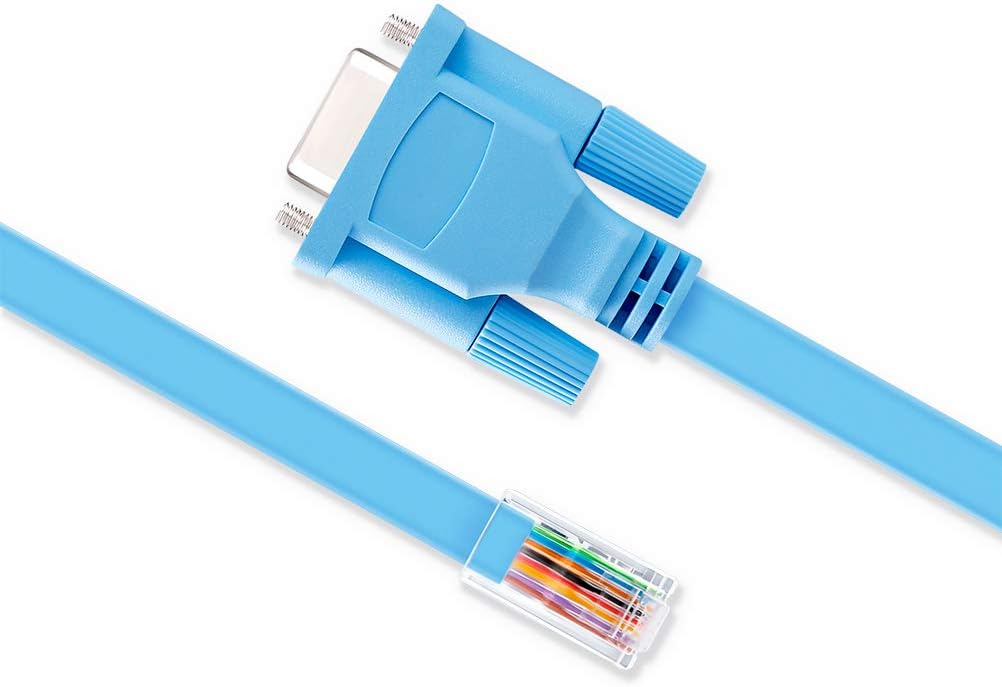 1.8m DB9 to RJ45 Console Cable Cisco Device Management Serial Adapter (6 Feet) - Image 4