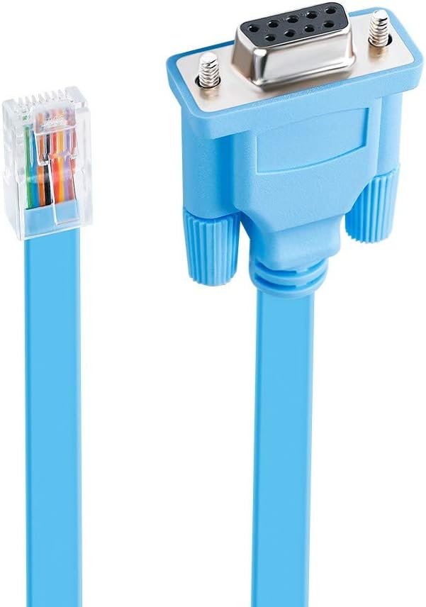 1.8m DB9 to RJ45 Console Cable Cisco Device Management Serial Adapter (6 Feet) - Image 3