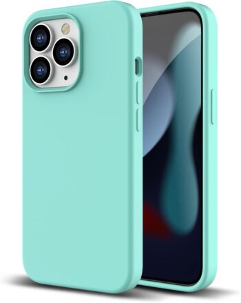 Liquid Silicone Case iPhone 13 Pro 6.1" 2021 Real Silicone Anti-Scratch Gel-Mint