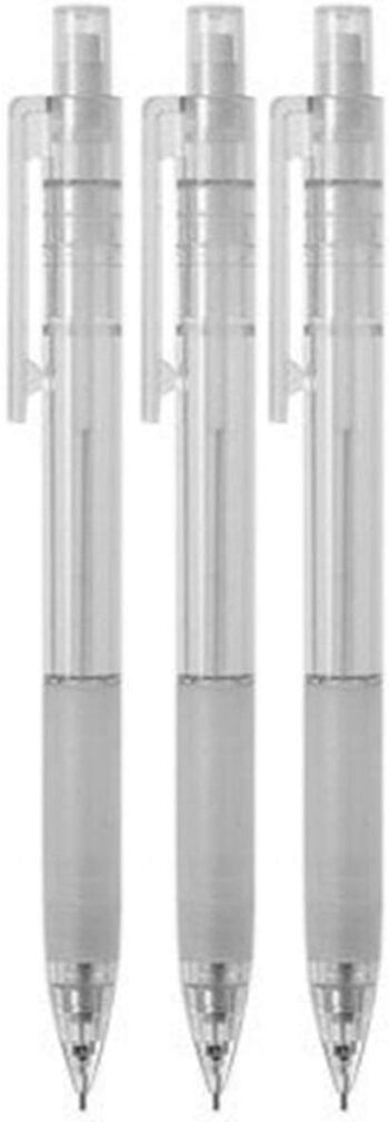 3SET Muji Polycarbonate Mechanical Pencil W - Rubber Grip 3 Count (Pack of 1)