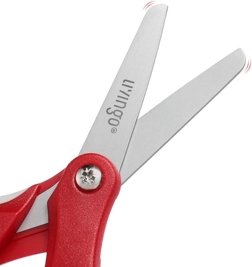 5" Left and Right Handed Kids Scissors, Safety Blunt Tip Scissors 3 Pack - Image 5