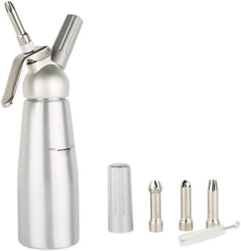 Whipped Cream Dispenser, Professional Aluminum Cream Whipper Maker 500mL