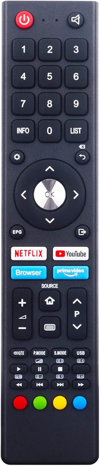 New GCBLTV02BDBIR Replacement Remote Control Suit for CHIQ TV with Shortcut Key