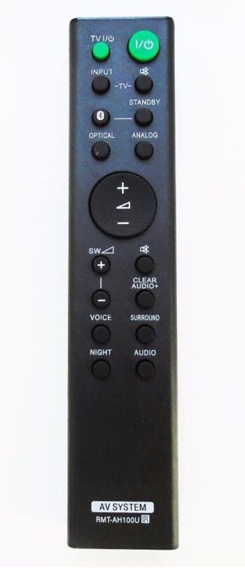 Replace Remote Control for Sony HT-CT180 SA-CT180 SA-WCT180 Soundbar
