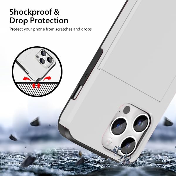 For iPhone 15 Pro Max (2023) Protective Shockproof Hard Back Cover - Silver - Image 5