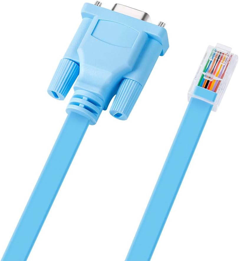 1.8m DB9 to RJ45 Console Cable Cisco Device Management Serial Adapter (6 Feet) - Image 5