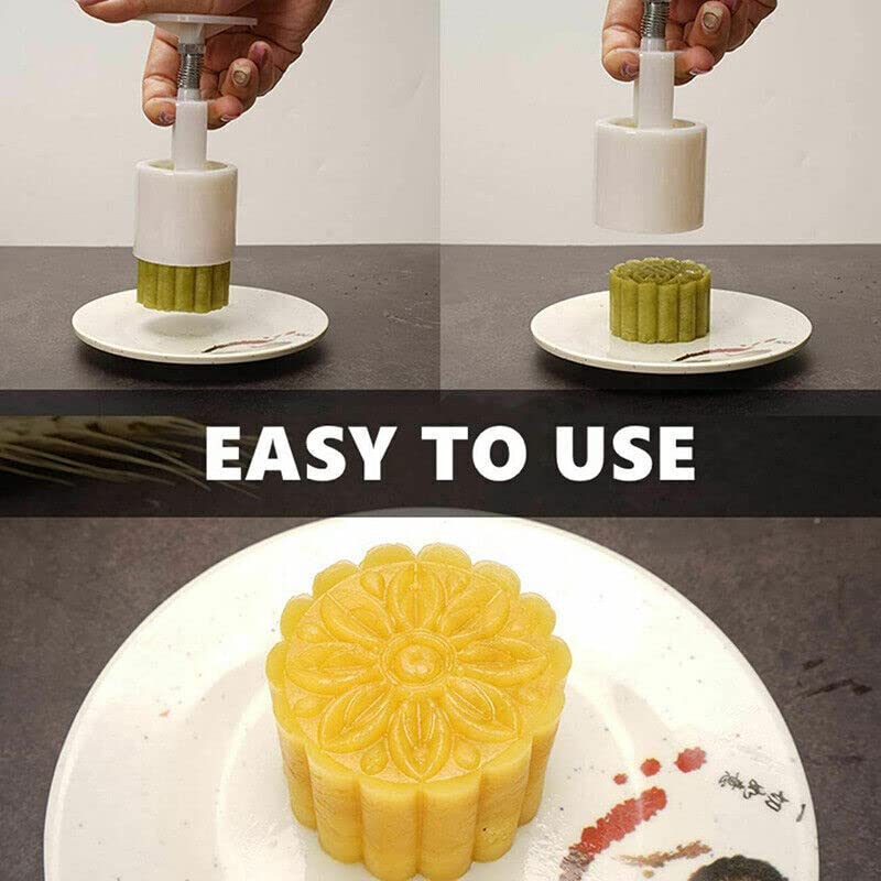 Cookie Stamp Press Mid Mooncake Decor Cookies Round Moon Cake Autumn Festival - Image 4