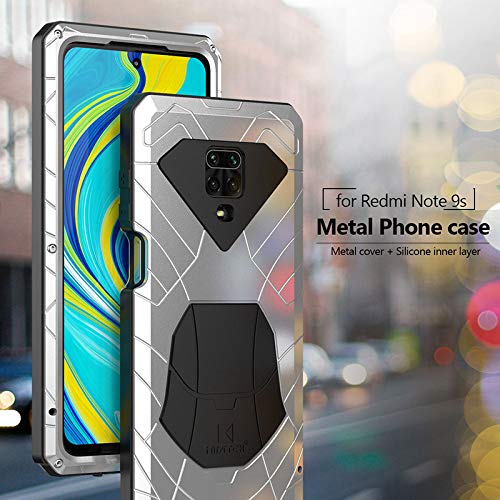 Redmi Note 9s Case, Redmi Note 9s Case Heavy Duty, Armor Hybrid (Sliver) - Image 2