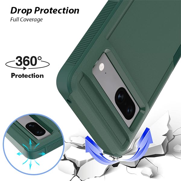 For Google Pixel 8 (2023) Protective Heavy Duty Shockproof Case - Green - Image 6