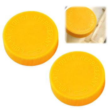 2 Pack Coolant Reservoir Cap, Radiator Overflow Tank Lid Cap, Black