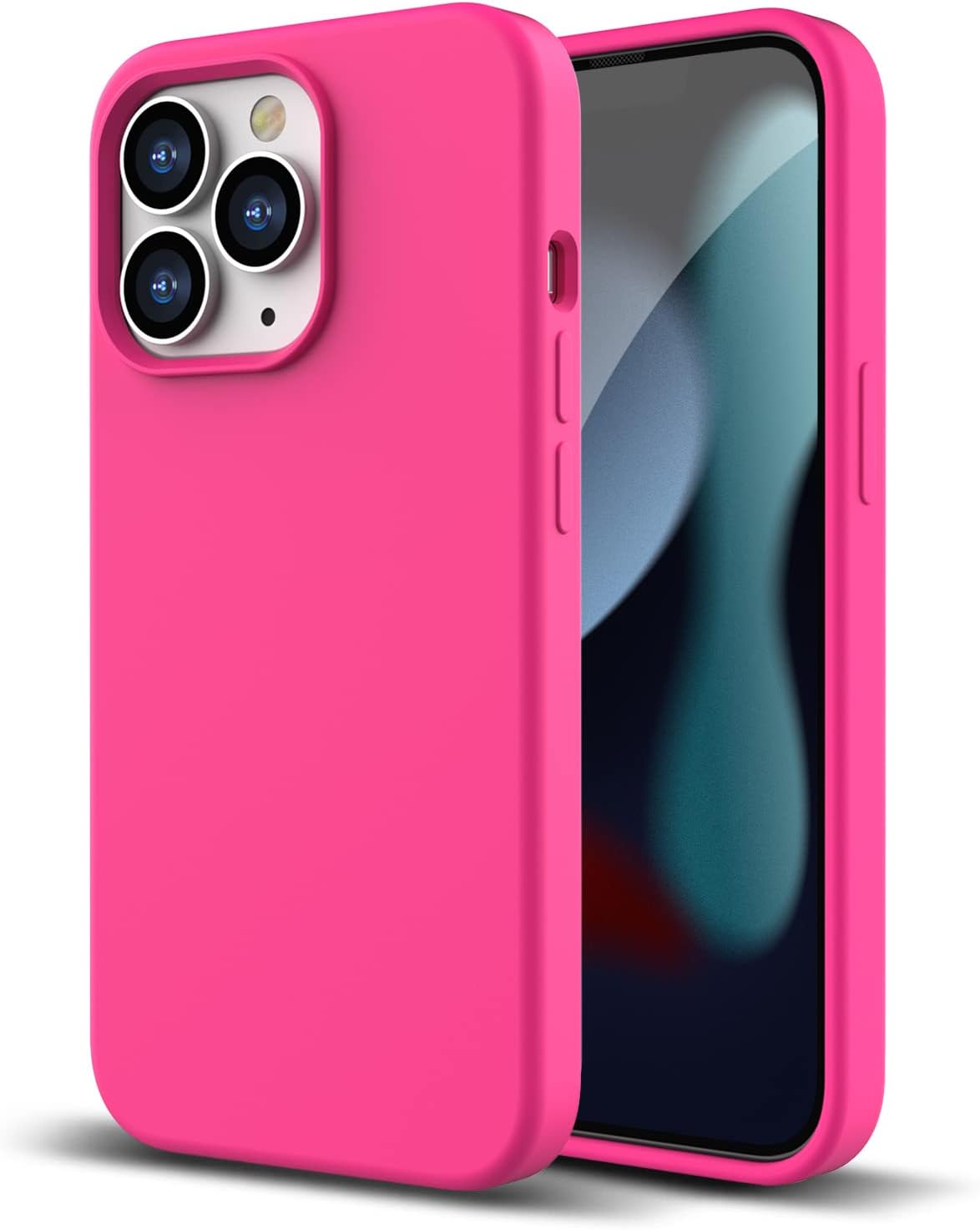 Liquid Silicone Case iPhone 13 Pro Max 6.7" 2021 Silicone Anti-Scratch-Hot Pink