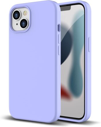 For iPhone 13 Case, Liquid Silicone Anti-Scratch Gel Rubber Shockproof - Purple