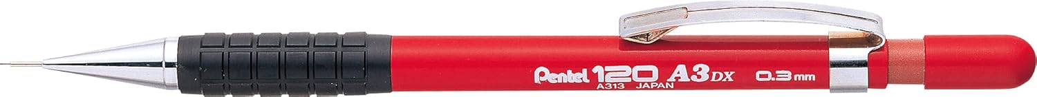 Pentel 120 A3 Mechanical Pencil Wallet 4 Assorted Sizes (A310-4) - Image 3