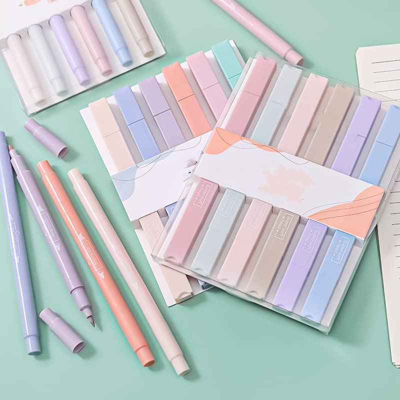 Pastel Highlighters Cute Aesthetic Pens,6Pcs Aesthetic Highlighters Colour - Image 3