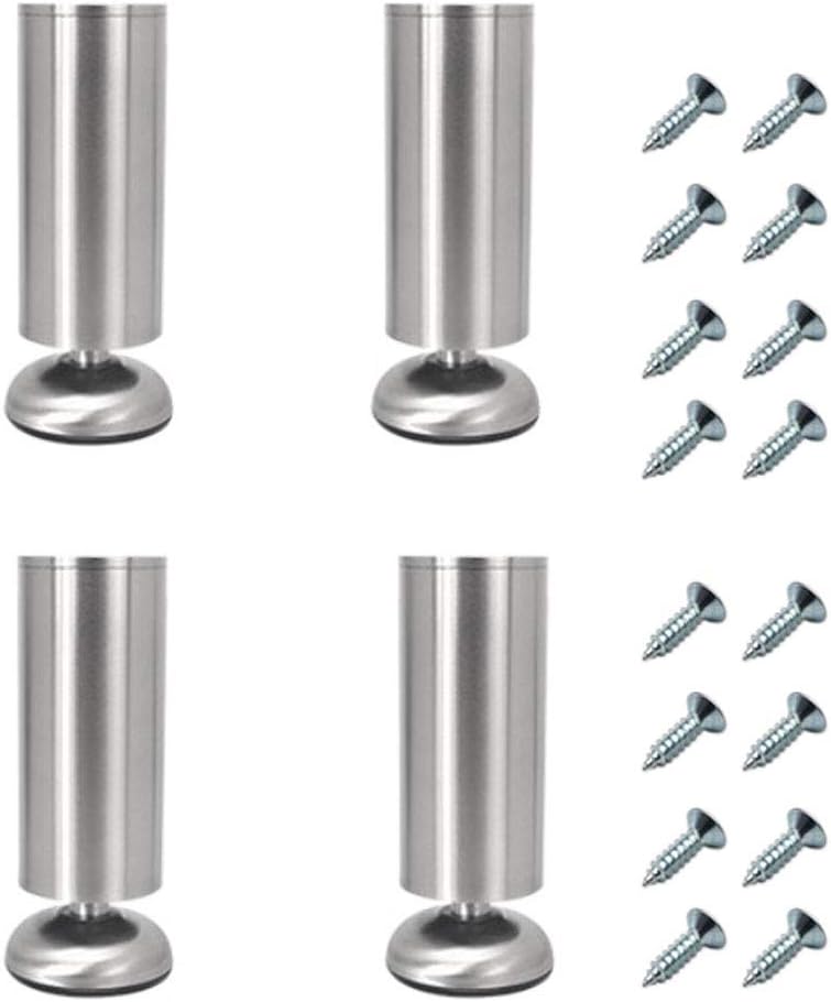 Set of 4 Adjustable Furniture Legs, 18cm Long, Extra Thick, Heavy Duty S Steel