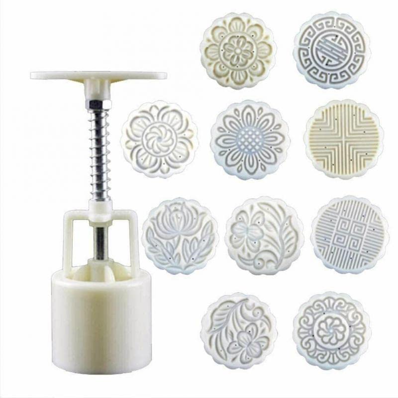 Cookie Stamp Press Mid Mooncake Decor Cookies Round Moon Cake Autumn Festival