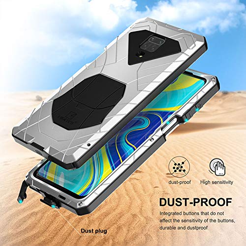 Redmi Note 9s Case, Redmi Note 9s Case Heavy Duty, Armor Hybrid (Sliver) - Image 7