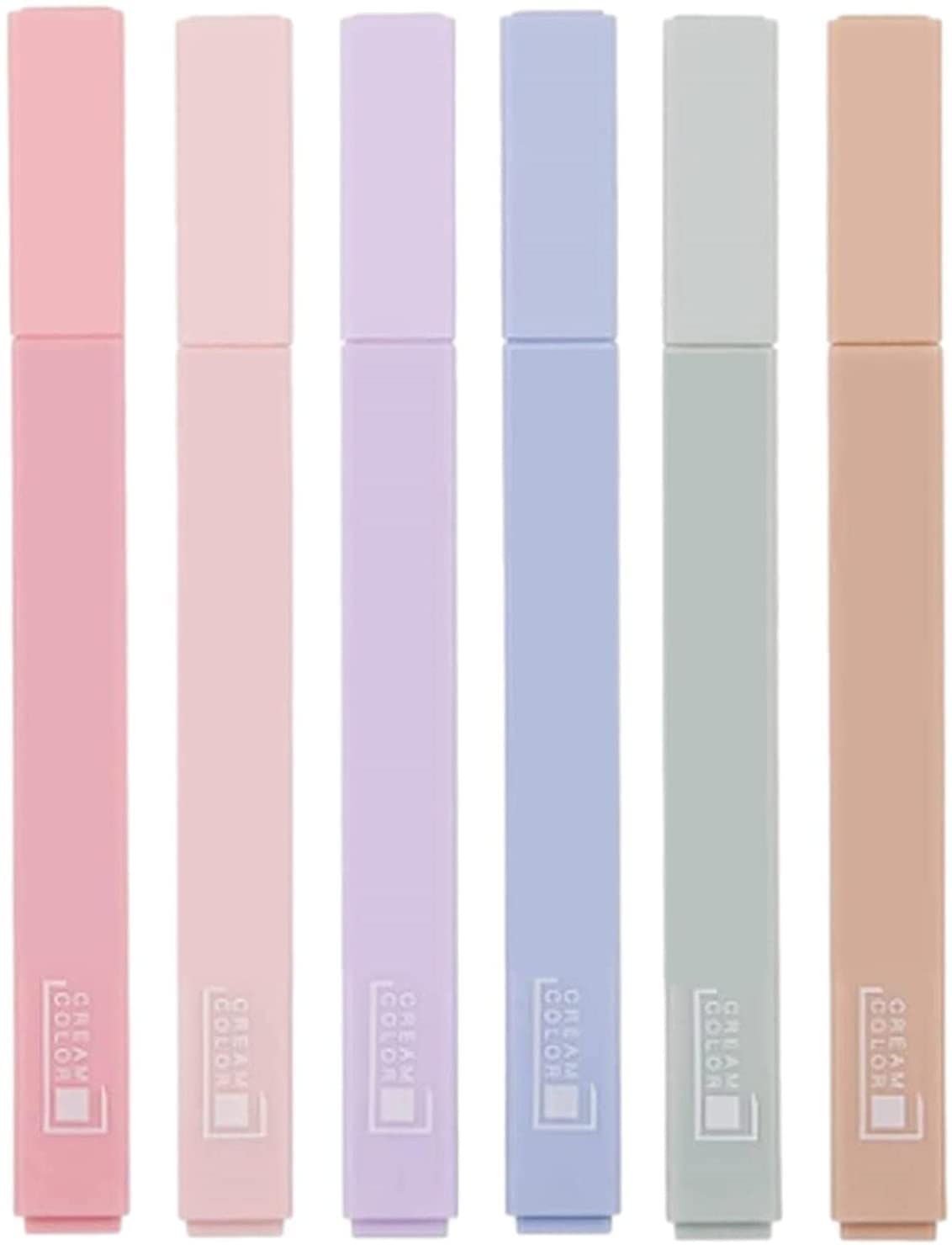 Pastel Highlighters Cute Aesthetic Pens,6Pcs Aesthetic Highlighters Colour