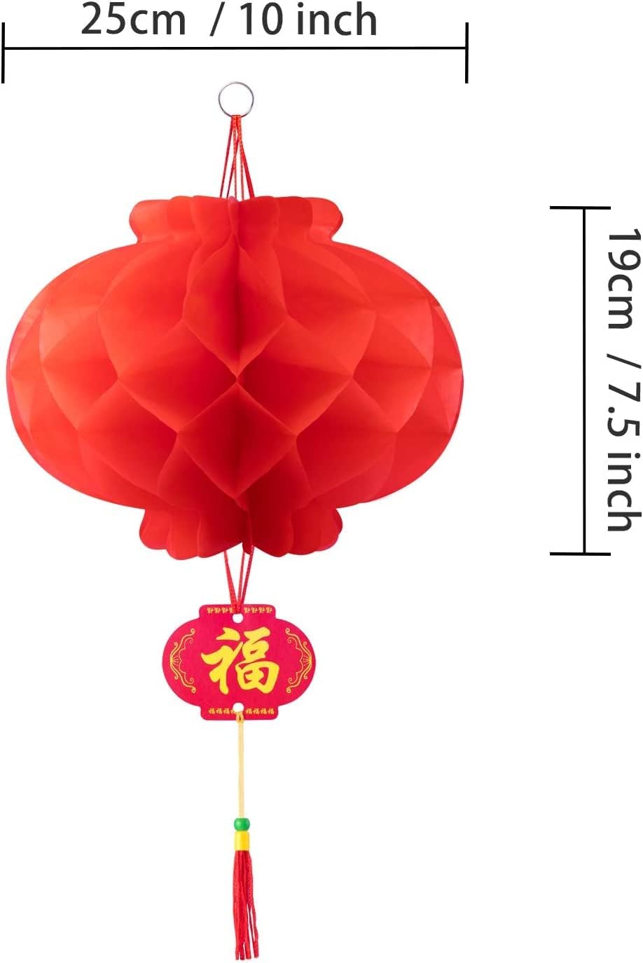 20 Pieces 10 Inch Chinese Red Paper Lanterns Festival Decorations for New Year - Image 2