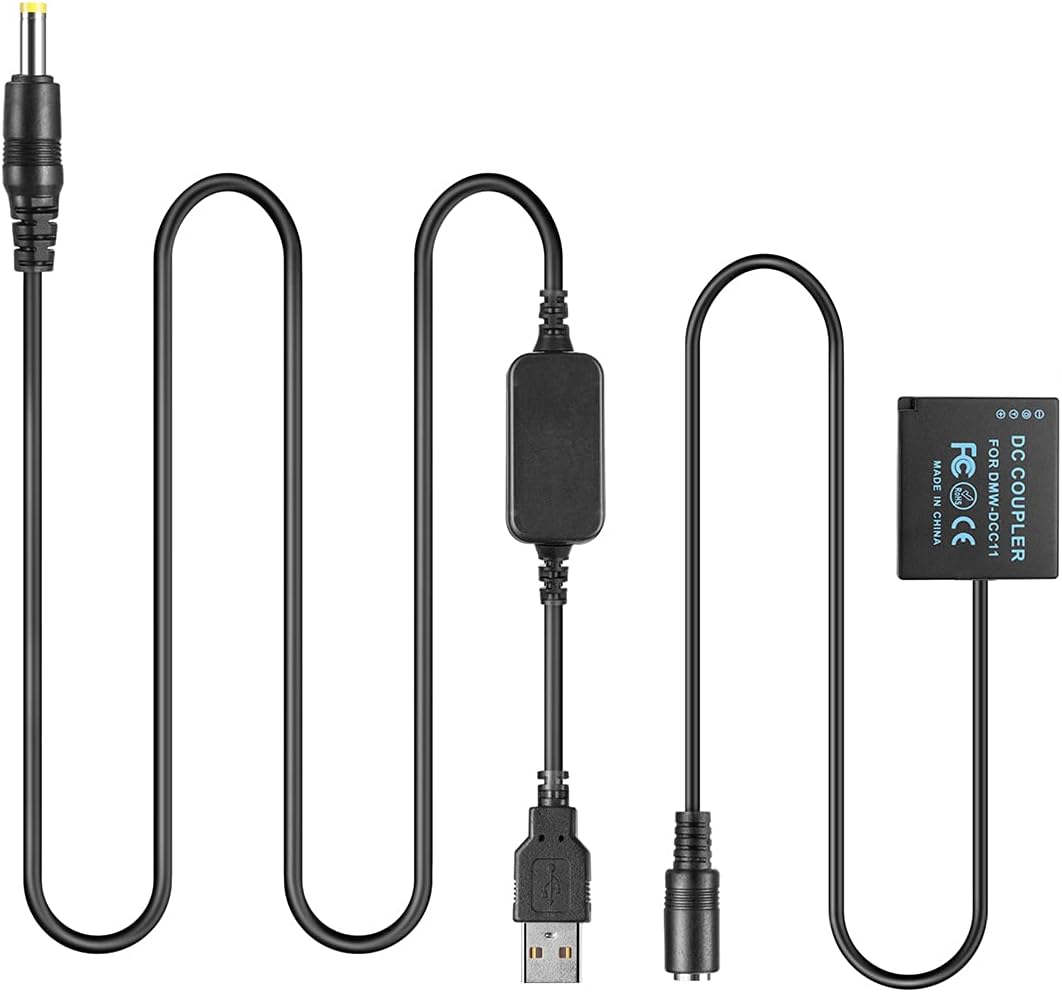 BLE9 DCC11 Dummy Battery + 5V USB Cable for Panasonic Lumix DMC-GF6