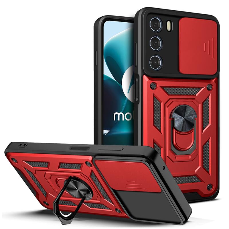 Samsung Galaxy S23 FE, Military Grade Protection Hybrid Clear (Red) - Image 4