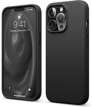 Liquid Silicone Case Compatible with iPhone 13 Pro Case (6.1") (Black)