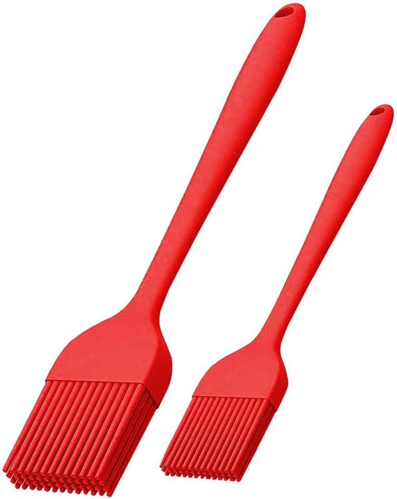 Silicone Basting Brush 2 Pcs Pastry Brush for Oil, BBQ, Grill Barbecue Sauce
