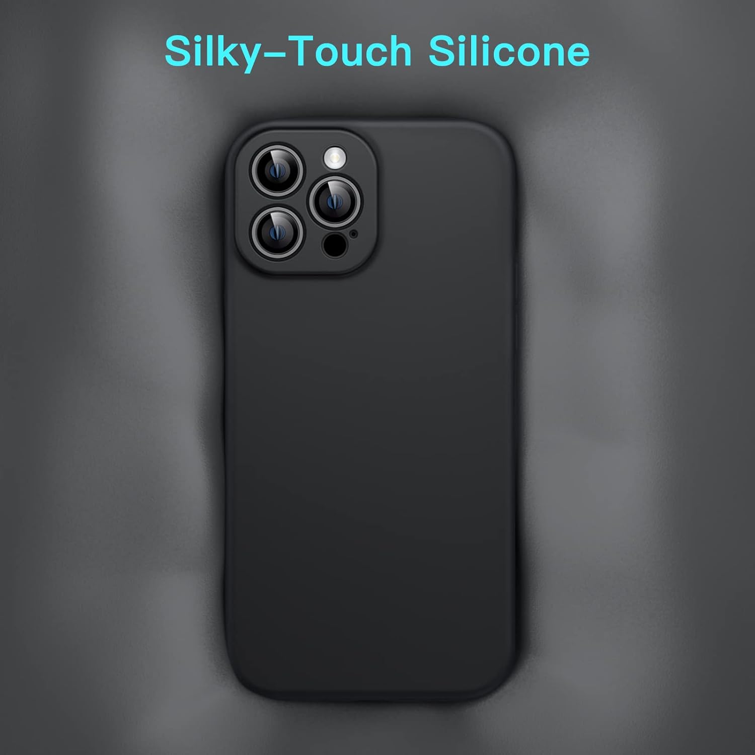 Magnetic Silicone Case for iPhone 12 Pro Max 6.7", Compat with MagSafe (Black) - Image 5