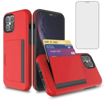 For iPhone 12 Mini 5.4" Slim Hybrid Case w Tempered Glass Screen Protector