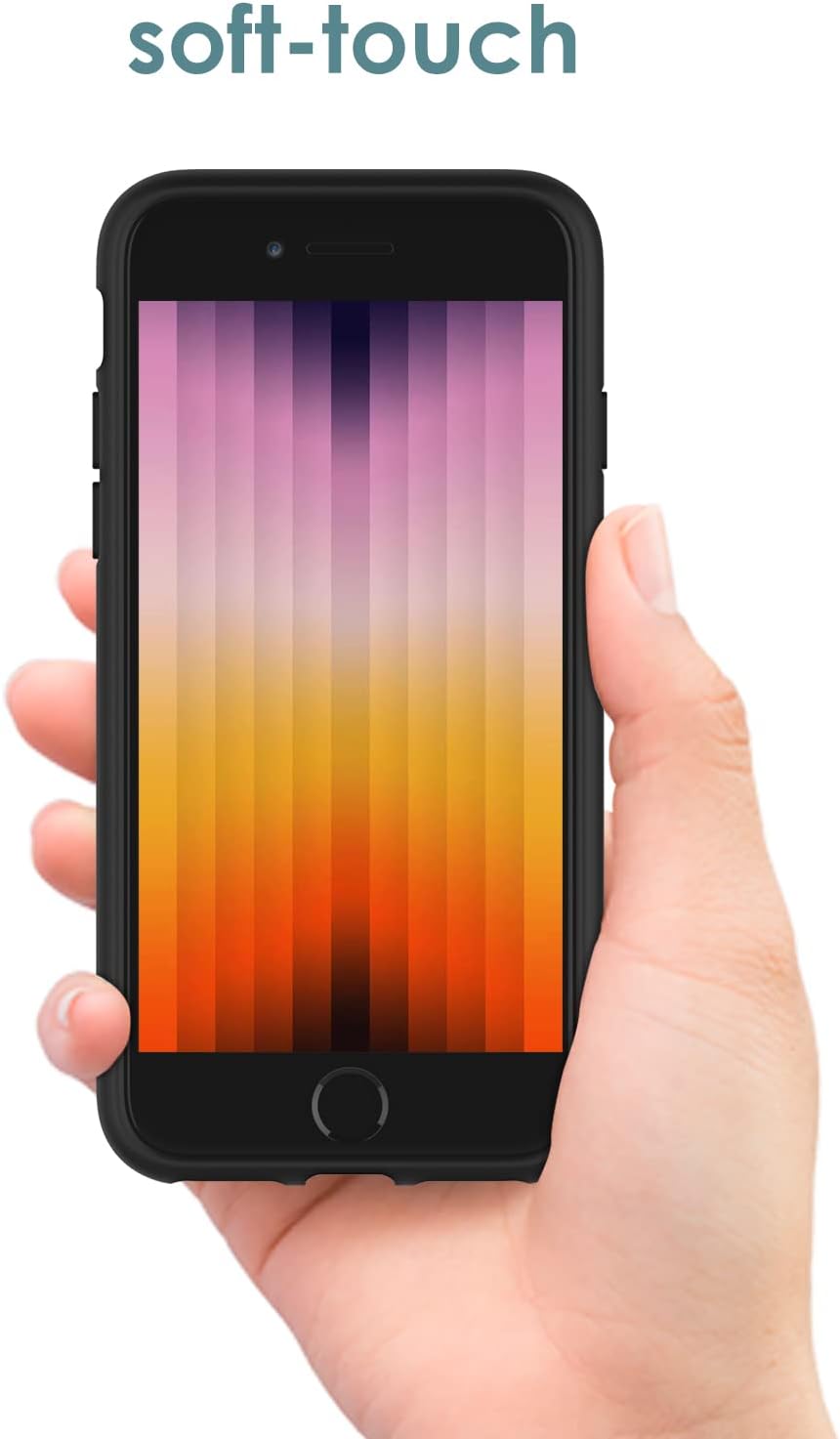 For iPhone SE 3/2 (2022/2020 Edition), 4.7-Inch, Protective Silicone - Black - Image 4