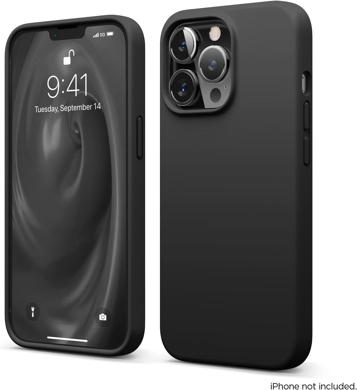 Liquid Silicone Case Compatible with iPhone 13 Pro Case (6.1") (Black) - Image 9
