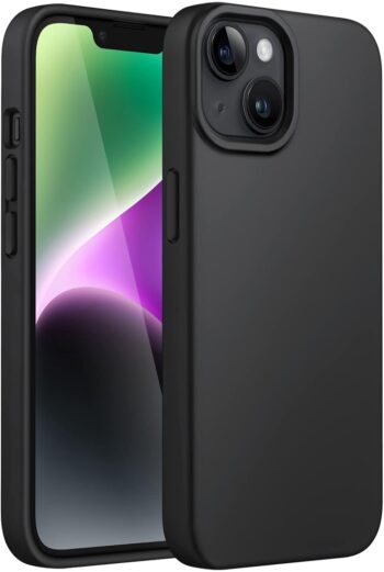 Silicone Case for iPhone 14 Plus 6.7-inch, Silky-Soft Touch Full-Body (Black)