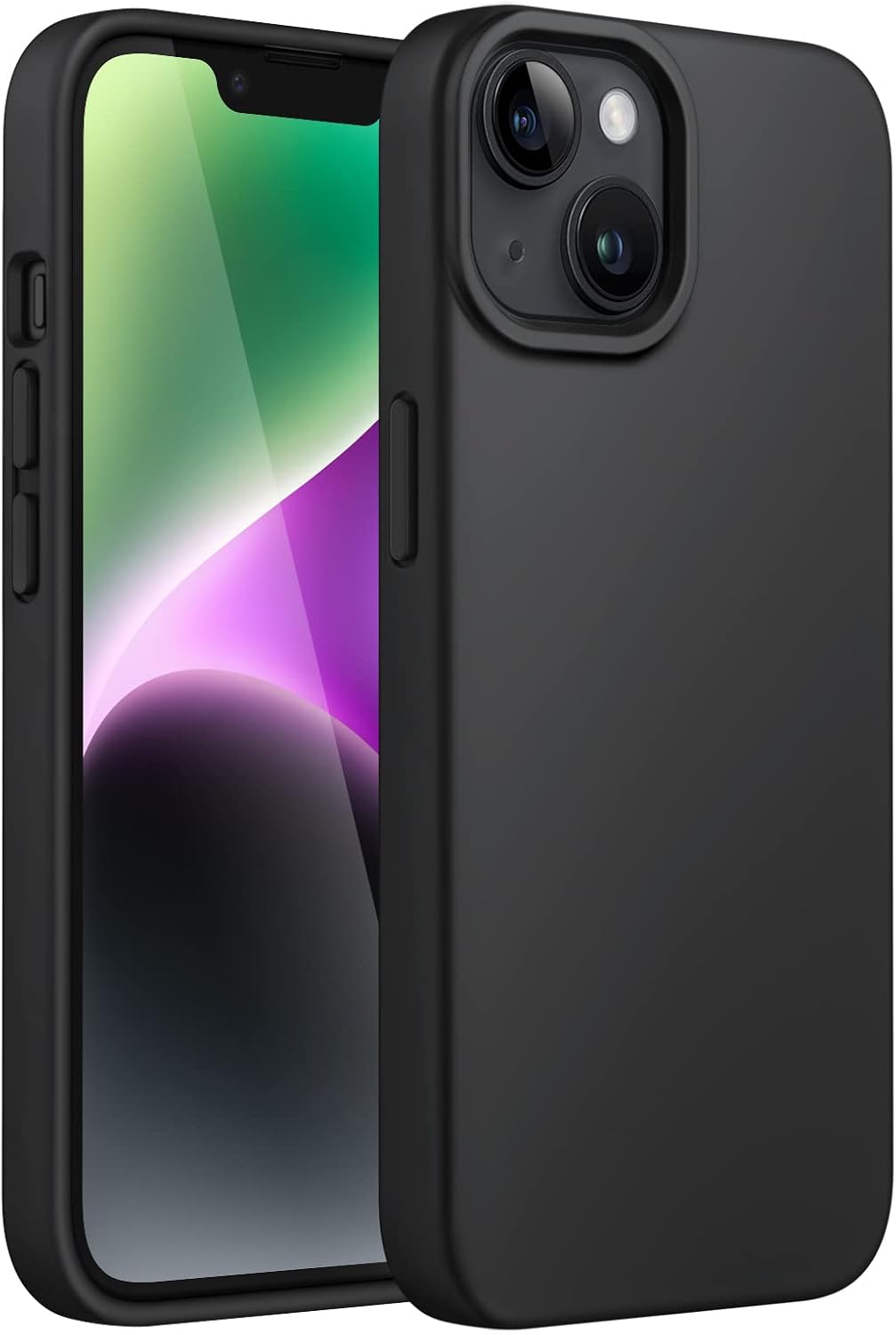 Silicone Case for iPhone 14, Silky-Soft Touch Full-Body Protective Case (Black)