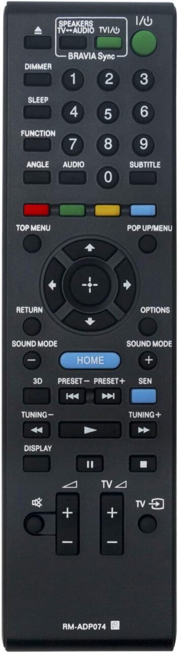 New RM-ADP074 Remote Control Work with Sony Blu-ray Disc DVD Home Theatre System