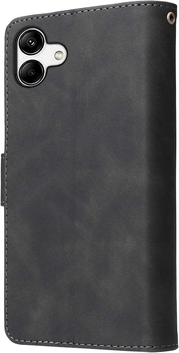 Samsung Galaxy A04 Tempered Glass Screen Protector and Leather Flip Wallet Case - Image 6
