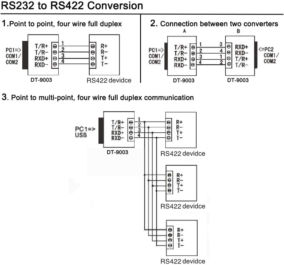 RS232 to RS485 RS422 Converter Serial Communication Data Adapter Mini-Size - Image 6