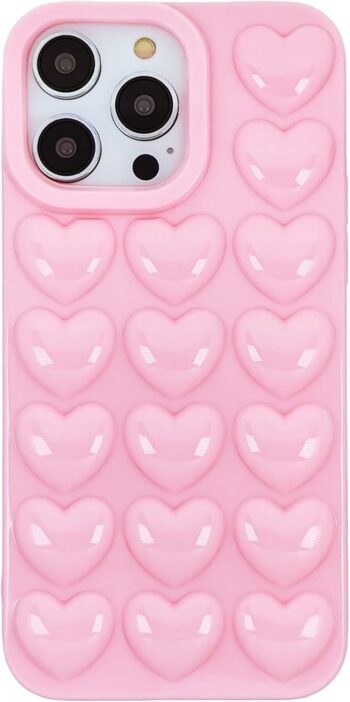 For iPhone 14 Pro Cute Girly 6.1 inch Gel Case - Baby Pink