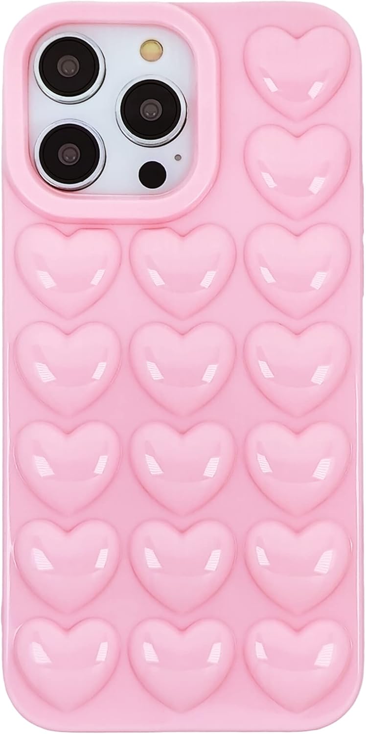 For iPhone 14 Pro Cute Girly 6.1 inch Gel Case - Baby Pink