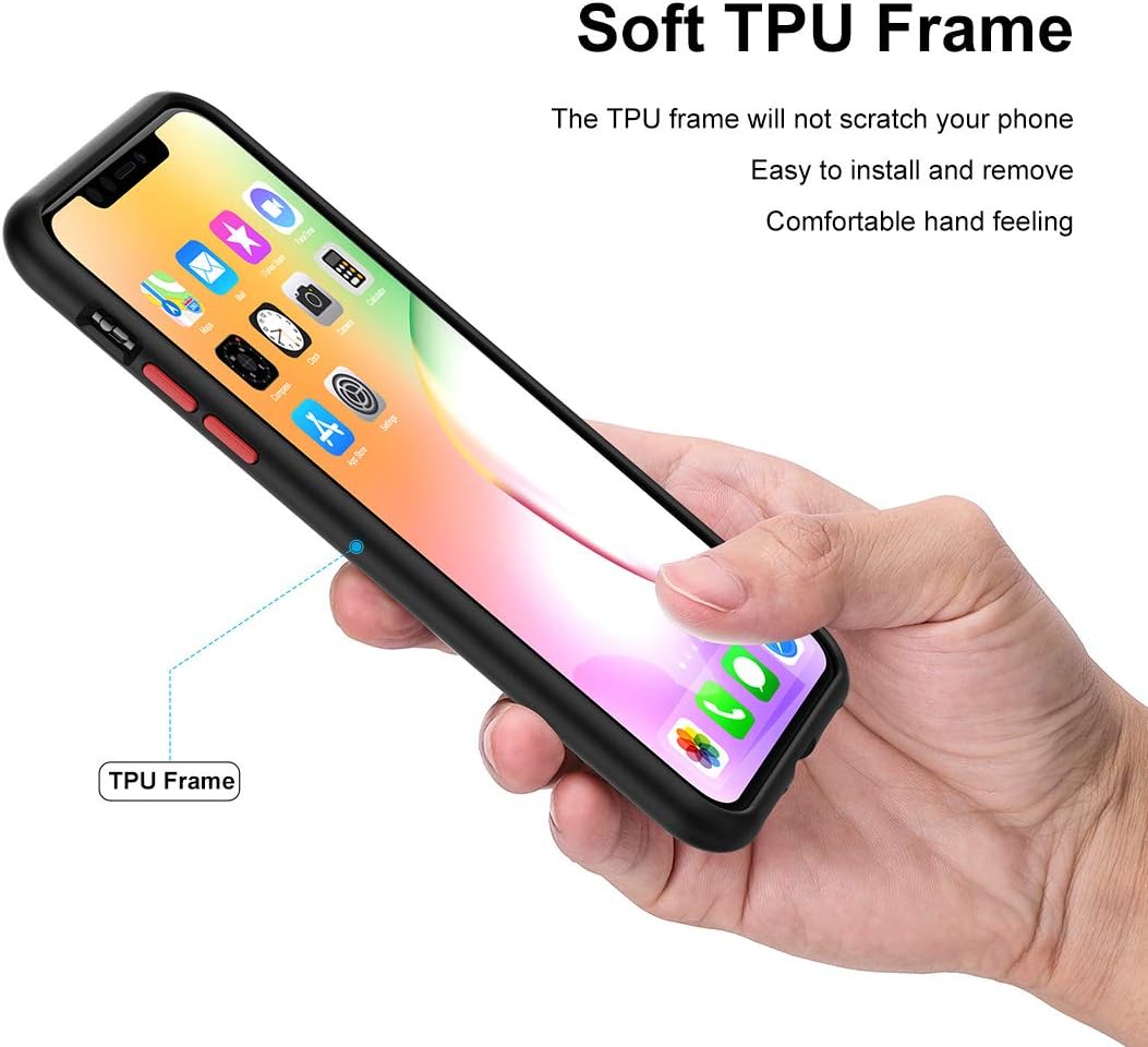 TPU Back Bumper Shockproof Protective for iPhone XIR 6.1 2019- Black - Image 3