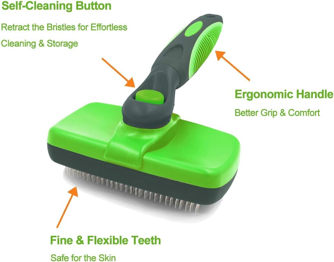Self-Cleaning Slicker Brush, Grooming Brush for Dogs &Cats with Medium/Long Hair - Image 2