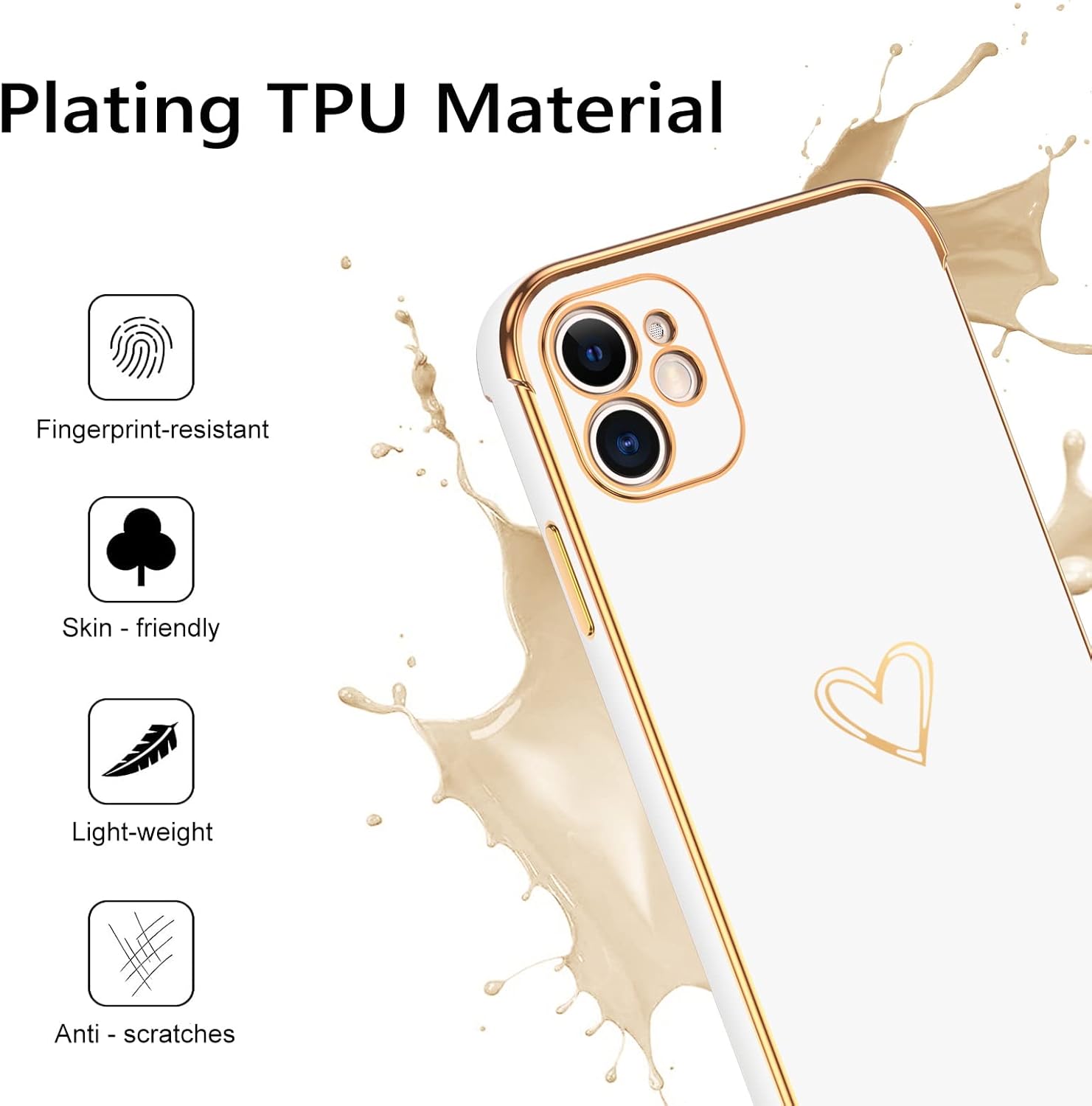 Case for iPhone 11, Soft TPU Camera Protection & Shock Protection - White - Image 2